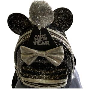 Loungefly Minnie Mouse Exclusive Happy New Year Glitter Mini Backpack